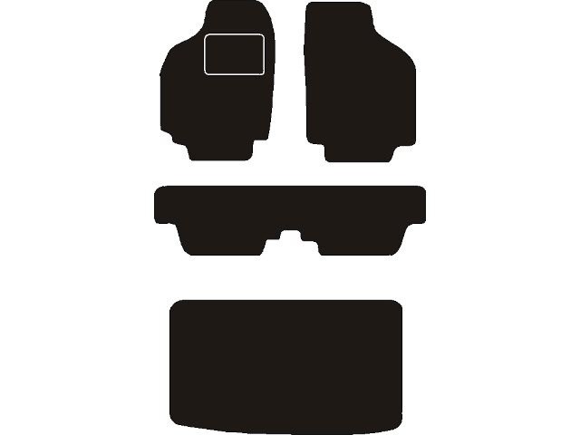 MATTENSET NAALDVILT (ZWART) SUZUKI WAGON R+ MET KOFFER 1998 - 2001