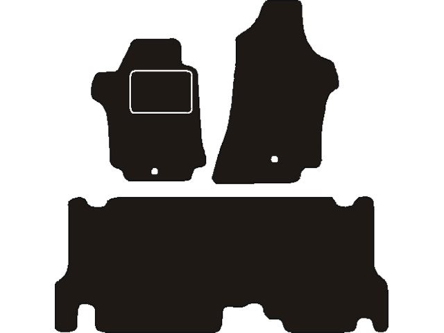 MATTENSET NAALDVILT (ZWART) HYUNDAI H1 6-PERSOONS COMPLEET 2007 ->