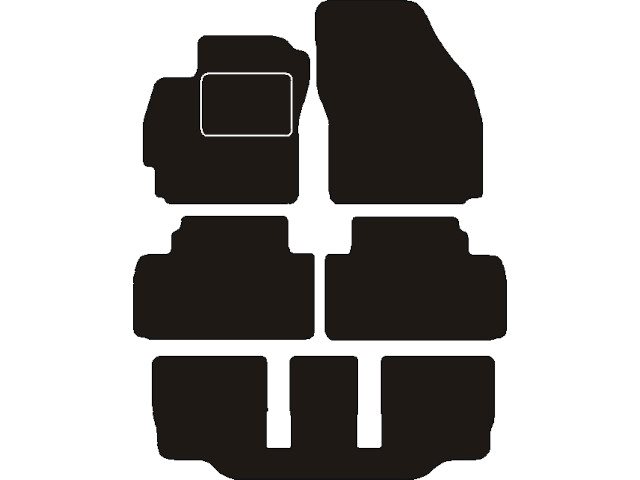 MATTENSET NAALDVILT (ZWART) MAZDA 5 7 PERSOONS 2005 - 2010