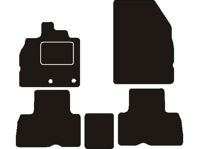 MATSET NAALDVILT (ZWART) RENAULT SCENIC III 5-DRS M/Z VERSTELBARE MIDDENCONSOLE 2009-2011