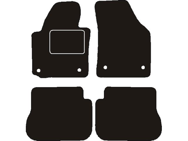 MATTENSET NAALDVILT (ZWART) VW CADDY COMI 5-PERS. 2 SCHUIFDEUR 2015 ->