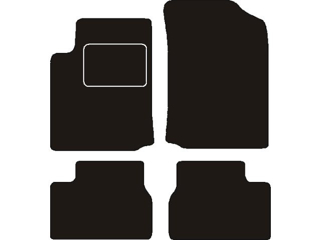 MATTENSET NAALDVILT (ZWART) CITROEN C3 2001 - 2005