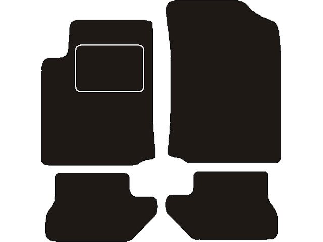 MATTENSET NAALDVILT (ZWART) CITROEN C3 PLURIEL 2003 - 2005