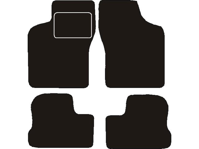 MATTENSET NAALDVILT (ZWART) CHEVROLET NEXIA  1995 ->