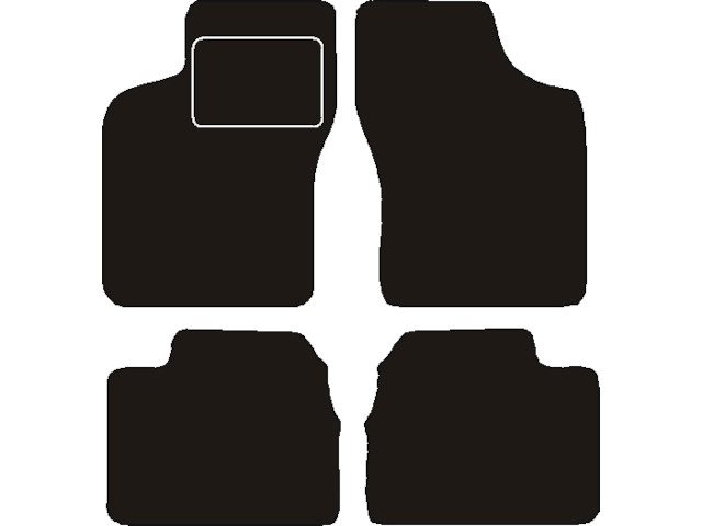 MATTENSET NAALDVILT (ZWART) CHEVROLET ESPERO 1991 - 1999
