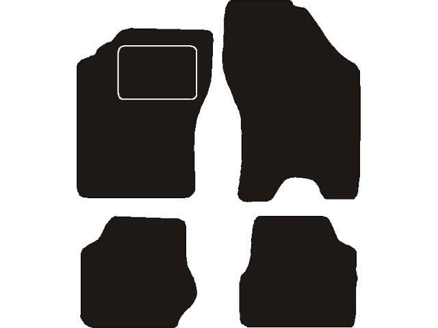 MATTENSET NAALDVILT (ZWART) DAIHATSU MOVE  1996 - 2000