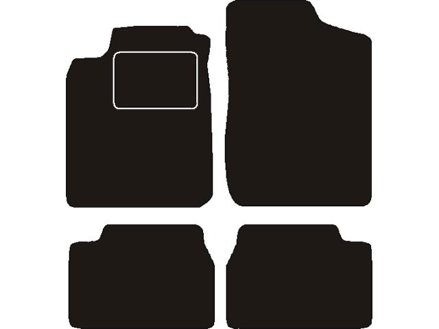 MATTENSET NAALDVILT (ZWART) DAIHATSU MOVE + 2000 ->