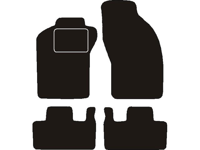 MATTENSET NAALDVILT (ZWART) FIAT COUPE 1994 - 2000