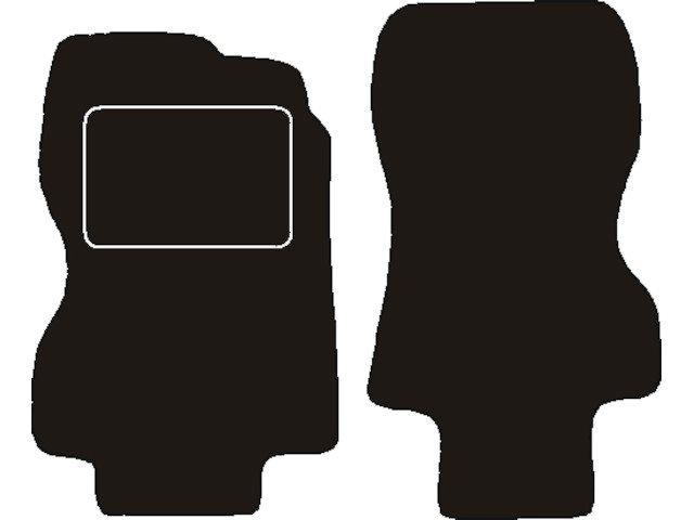 MATTENSET NAALDVILT (ZWART) FORD TRANSIT STOELUITVOERING -> 2000