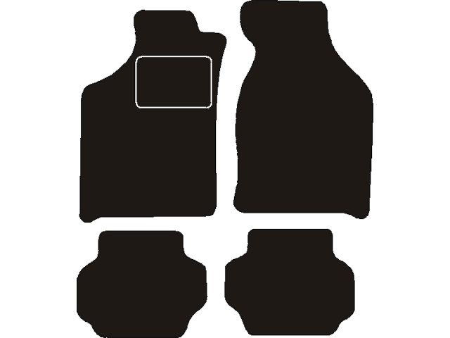 MATTENSET NAALDVILT (ZWART) FORD FIESTA III 1990 - 1994