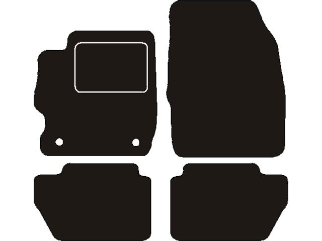 MATTENSET NAALDVILT (ZWART) FORD KA+ 2016 ->