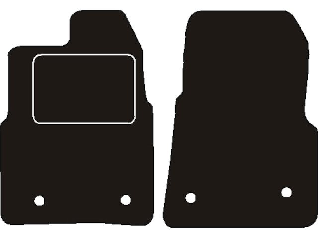 MATTENSET NAALDVILT (ZWART) FORD TRANSIT  VOORSET 2014 -> MET BEVESTIGINGEN