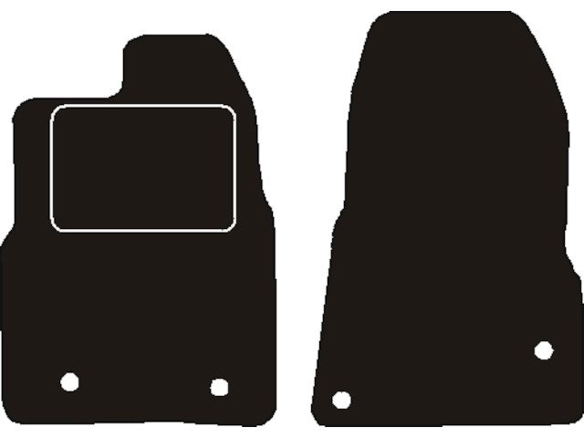 MATSET NAALDVILT (ZWART) FORD TRANSIT CUSTOM DUBB. CABINE VOORSET EURO5 INCL BEV. L+R 2012