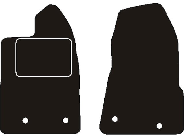 MATTENSET NAALDVILT (ZWART) FORD TRANSIT CUSTOM 2 STOELEN RECHTS EURO6 2019 ->