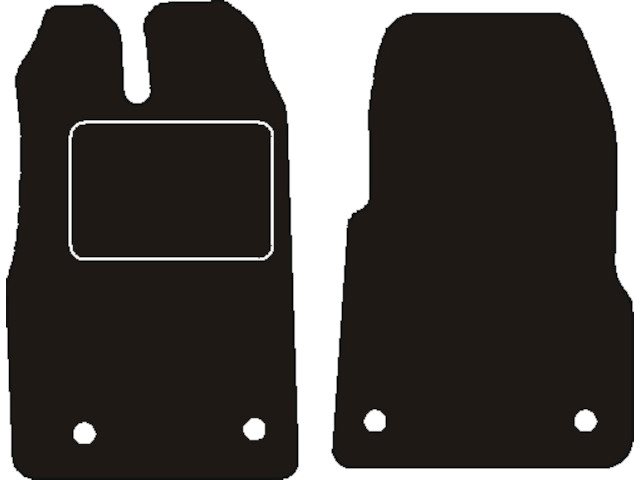 MATTENSET NAALDVILT (ZWART) FORD TOURNEO CUSTOM BUS VOOR 2-DLG. 2015-2017