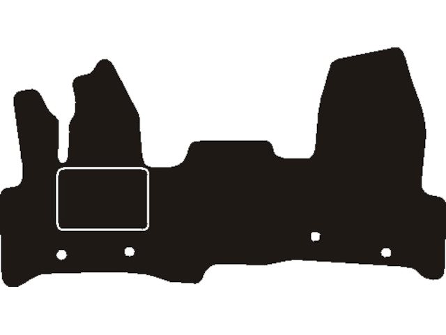MATTENSET NAALDVILT (ZWART) FORD TRANSIT CUSTOM AUTOM. BANK RECHTS 2020 >