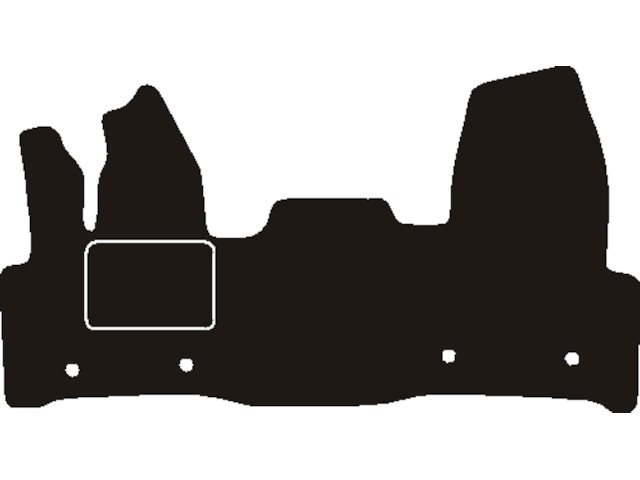 MATTENSET NAALDVILT (ZWART) FORD TRANSIT CUSTOM AUTOM 1 STOEL RECHTS 2020 >