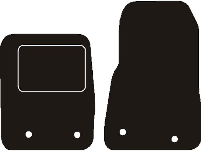 MATTENSET NAALDVILT (ZWART) FORD TRANSIT CUSTOM DC 300 L2H1 2021 ->