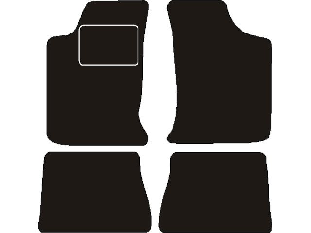 MATTENSET NAALDVILT (ZWART) HYUNDAI S COUPE/EXCEL OUD  1990 - 1996
