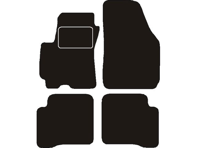 MATTENSET NAALDVILT (ZWART) HYUNDAI ATOS 2005 ->