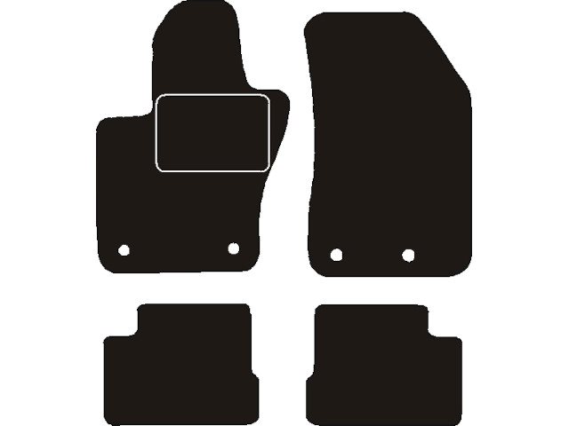 MATTENSET NAALDVILT (ZWART) JEEP RENEGADE 2014 ->