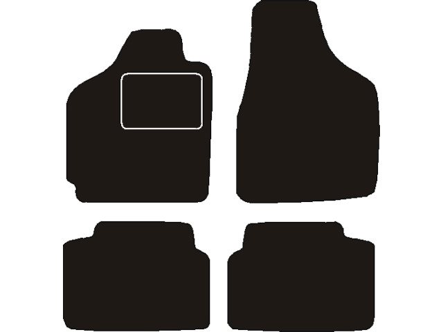 MATTENSET NAALDVILT (ZWART) LANCIA YPSILON  1985 - 1996