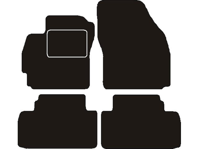 MATTENSET NAALDVILT (ZWART) MAZDA 5 5 PERSOONS 2005 - 2010