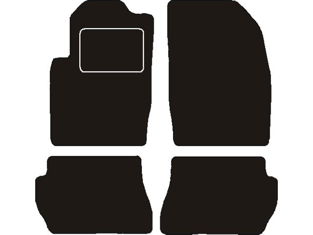 MATTENSET NAALDVILT (ZWART) MAZDA 2 2005 - 2007