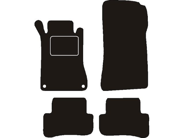MATTENSET NAALDVILT (ZWART) MERCEDES W203 C-SPORTCOUPE 2001 - 2007