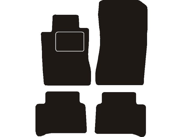 MATTENSET NAALDVILT (ZWART) MERCEDES W211 E-KLASSE 2002 - 2009