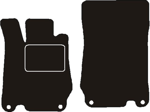 MATTENSET NAALDVILT (ZWART) MERCEDES SL 350 2002 - 2008