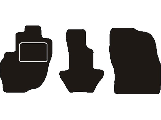 MATTENSET NAALDVILT (ZWART) MITSUBISHI SPACE WAGON 1998 - 2001 VOOR