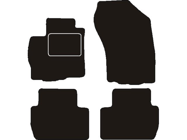 MATTENSET NAALDVILT (ZWART) MITSUBISHI OUTLANDER 2006 ->