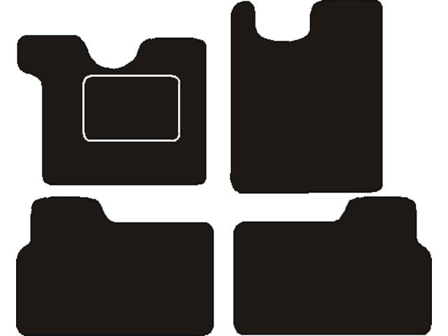 MATTENSET NAALDVILT (ZWART) NISSAN TRADE CABINE + AIRCO  1997 ->