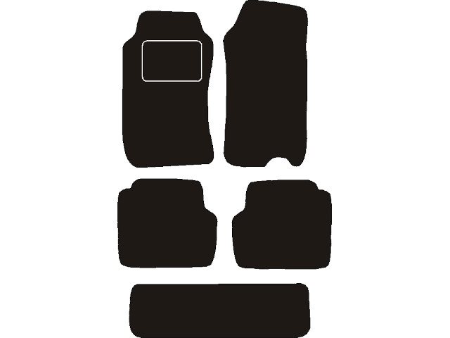 MATTENSET NAALDVILT (ZWART) NISSAN PATROL WAGON LONG Y60 1993 - 1997