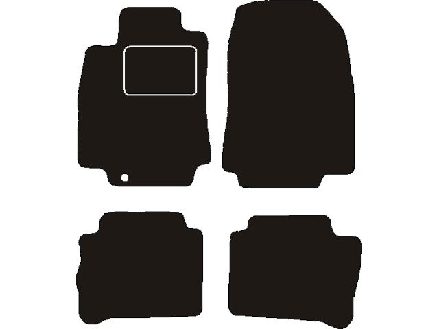 MATTENSET NAALDVILT (ZWART) NISSAN TIIDA 2008 ->