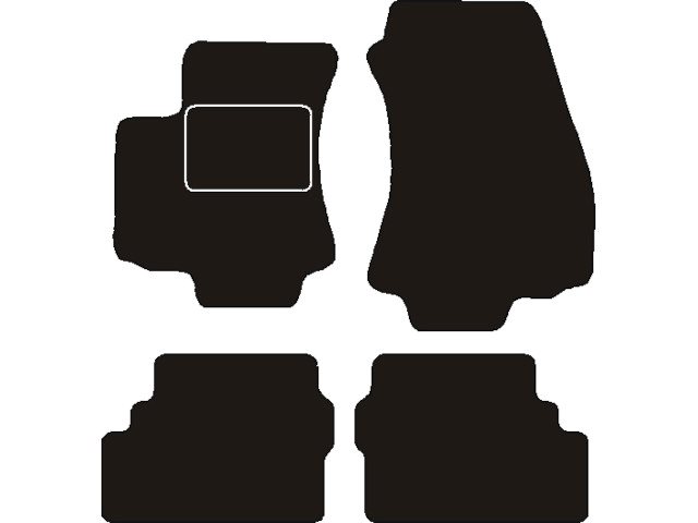 MATTENSET NAALDVILT (ZWART) OPEL ZAFIRA A 1999 - 2004 2 RIJEN