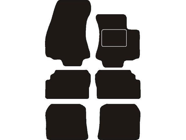 SET DE TAPIS DE VOITURE FEUTRE AIGUILLETÉ (NOIR) OPEL ZAFIRA RHD 3 RIJEN