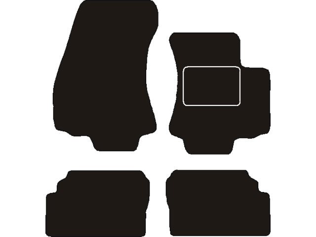 MAT SET NEEDLE FELT (BLACK) OPEL ZAFIRA RHD WITHOUT HOLE 2 ROWS