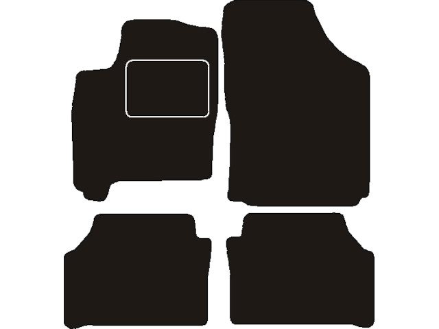 MATTENSET NAALDVILT (ZWART) OPEL MERIVA A 2003 - 2004