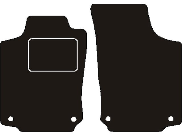 MATTENSET NAALDVILT (ZWART) OPEL COMBO TRANSP VOOR 2-DLG 2003-2011