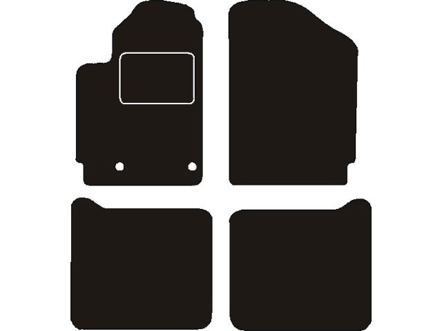 MATTENSET NAALDVILT (ZWART) PEUGEOT PARTNER MPV 2006 - 2009