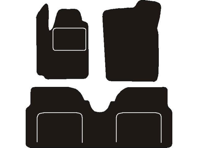 MATTENSET NAALDVILT (ZWART) RENAULT MEGANE SCENIC + VAK 1997 - 1999
