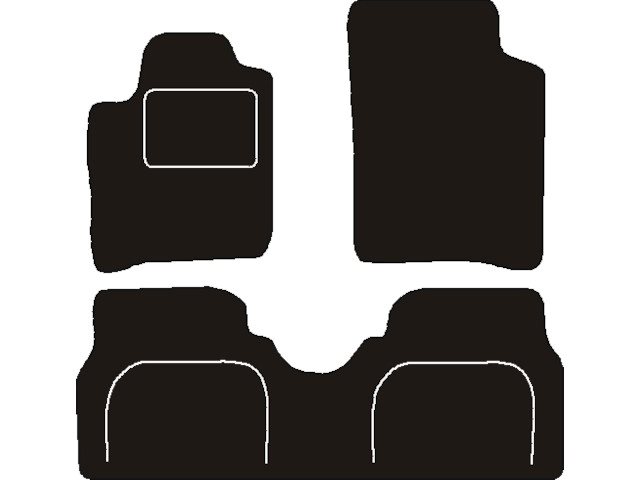 MATTENSET NAALDVILT (ZWART) RENAULT SCENIC + VAKJES 1999 - 2003