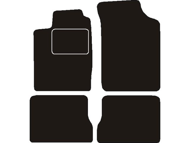 MATTENSET NAALDVILT (ZWART) RENAULT CLIO 2001 - 2005