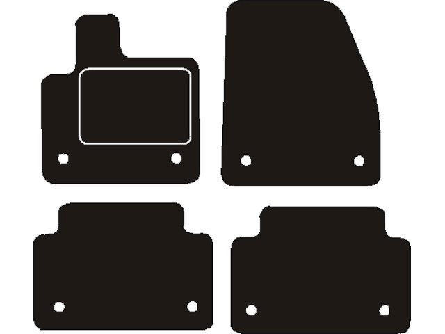 MATTENSET NAALDVILT (ZWART) LAND ROVER RANGE ROVER EVOQUE (L551) 2020 ->