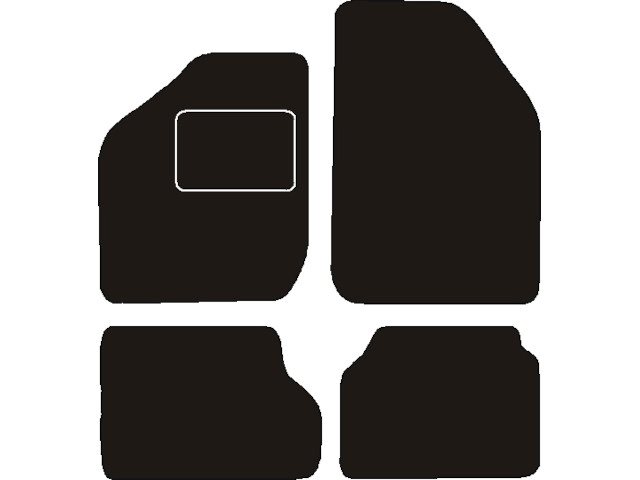 MATTENSET NAALDVILT (ZWART) SEAT MALAGA  1984 - 1993
