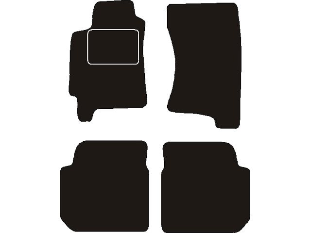 MATTENSET NAALDVILT (ZWART) SUBARU LEGACY I 1989 - 1994