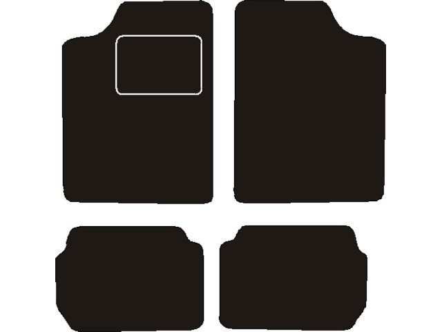 MATTENSET NAALDVILT (ZWART) SUBARU JUSTY I 1997 - 2004