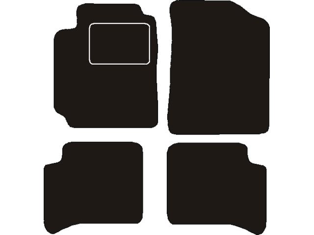 MATTENSET NAALDVILT (ZWART) TOYOTA YARIS I 5 DRS 1999 - 2003